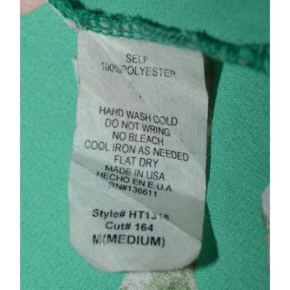 Eleven Oaks Mint Green & Pink Floral Open Front Poncho Cardigan Kimono Ladies M - Picture 11 of 12